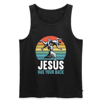 Kawaii Chibi Anime Girl Anime Merch Japanese - Men's Premium Organic Tank Top - black - Front - AI Model Male 178 light (178cm)