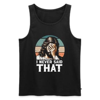 Kawaii Chibi Anime Girl Anime Merch Japanese - Men's Premium Organic Tank Top - black - Front - AI Model Male 178 light (178cm)