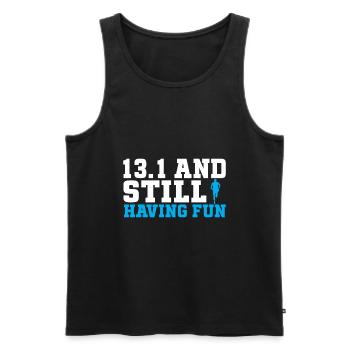 Half Marathon 13, 1 Mile Marathon Runner - Men's Premium Organic Tank Top - black - Front - Michal (187cm)