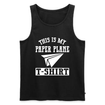 Papierflugzeug Origami Papierflugzeug Master - Männer Premium Bio Tank Top - Schwarz - Vorne - AI Model Male 178 light (178cm)