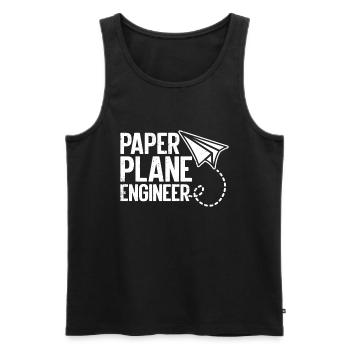 Papierflugzeug Origami Papierflugzeug Master - Männer Premium Bio Tank Top - Schwarz - Vorne - AI Model Male 178 light (178cm)