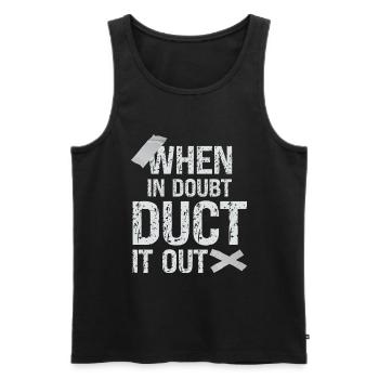 Duct Tape Engineer Humorous Men's Duct Tape - Men's Premium Organic Tank Top - black - Front - AI Model Male 178 light (178cm)