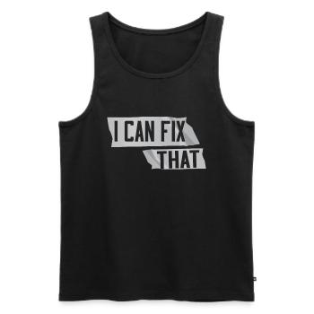 Duct Tape Engineer Humorous Men's Duct Tape - Men's Premium Organic Tank Top - black - Front - AI Model Male 178 light (178cm)