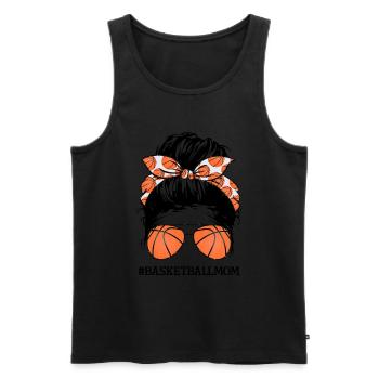 Basketball Mom Basketball Mama - Männer Premium Bio Tank Top - Schwarz - Vorne - Michal (187cm)