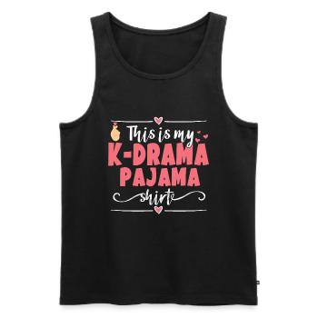 Korean Drama Merch K-Drama Lover Fan - Men's Premium Organic Tank Top - black - Front - AI Model Male 178 light (178cm)