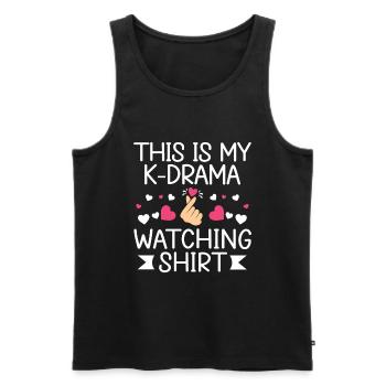 Korean Drama Merch K-Drama Lover Fan - Men's Premium Organic Tank Top - black - Front - AI Model Male 178 light (178cm)