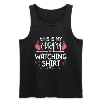Korean Drama Merch K-Drama Lover Fan - Men's Premium Organic Tank Top - black - Front - AI Model Male 178 light (178cm)