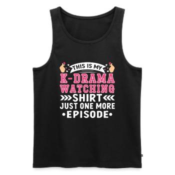 Korean Drama Merch K-Drama Lover Fan - Men's Premium Organic Tank Top - black - Front - AI Model Male 178 light (178cm)