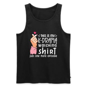 Korean Drama Merch K-Drama Lover Fan - Men's Premium Organic Tank Top - black - Front - AI Model Male 178 light (178cm)