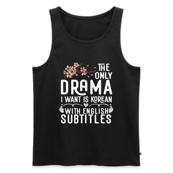 Korean Drama Merch K-Drama Lover Fan - Men's Premium Organic Tank Top - black - Front - AI Model Male 178 light (178cm)
