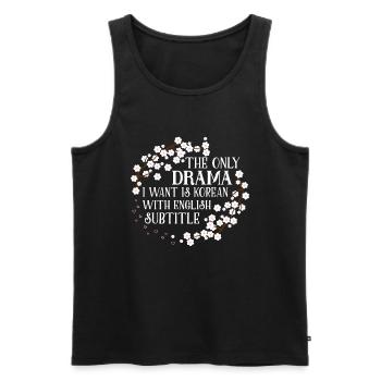 Korean Drama Merch K-Drama Lover Fan - Men's Premium Organic Tank Top - black - Front - AI Model Male 178 light (178cm)