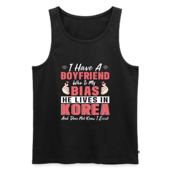 Korean Drama Merch K-Drama Lover Fan - Men's Premium Organic Tank Top - black - Front - AI Model Male 178 light (178cm)