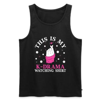 Korean Drama Merch K-Drama Lover Fan - Men's Premium Organic Tank Top - black - Front - AI Model Male 178 light (178cm)