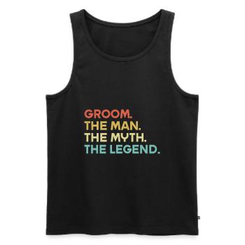 Bräutigam Bachelor Party Unkraut - Männer Premium Bio Tank Top - Schwarz - Vorne - Michal (187cm)