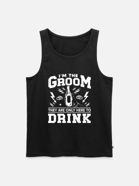 Groom Bachelor Party Weed - Men's Premium Organic Tank Top - black