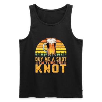 Groom Bachelor Party Weed - Men's Premium Organic Tank Top - black - Front - Michal (187cm)