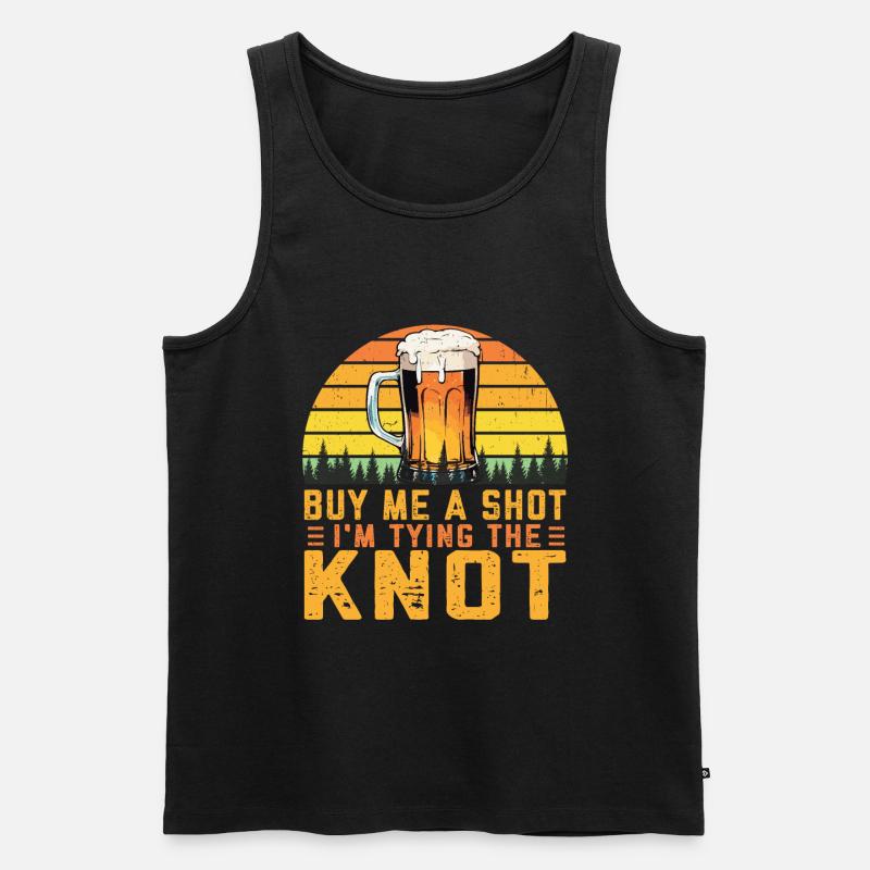Bräutigam Bachelor Party Unkraut - Männer Premium Bio Tank Top - Schwarz