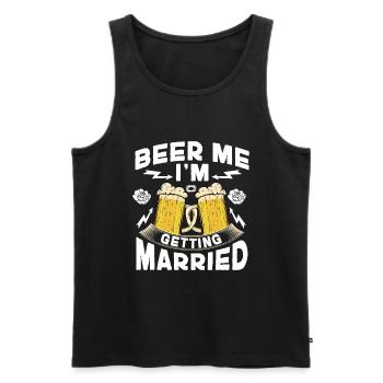 Bräutigam Bachelor Party Unkraut - Männer Premium Bio Tank Top - Schwarz - Vorne - Michal (187cm)