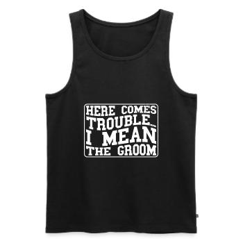 Bräutigam Bachelor Party Unkraut - Männer Premium Bio Tank Top - Schwarz - Vorne - Michal (187cm)
