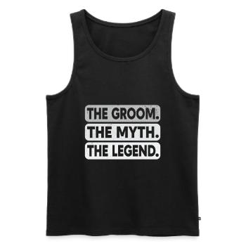 Bräutigam Bachelor Party Unkraut - Männer Premium Bio Tank Top - Schwarz - Vorne - Michal (187cm)