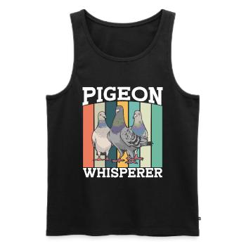 pigeon colombophile pigeon amateur d’oiseaux pigeon - Débardeur bio Premium Homme - noir - Devant - Michal (187cm)