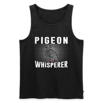 pigeon colombophile pigeon amateur d’oiseaux pigeon - Débardeur bio Premium Homme - noir - Devant - Michal (187cm)