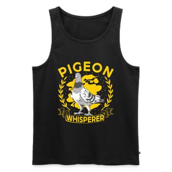 pigeon colombophile pigeon amateur d’oiseaux pigeon - Débardeur bio Premium Homme - noir - Devant - Michal (187cm)