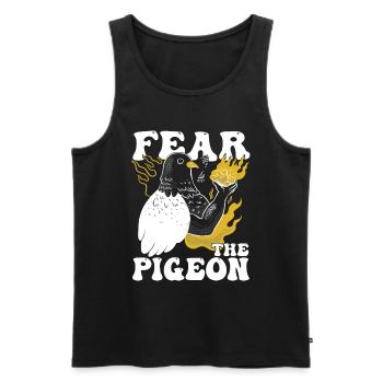 pigeon colombophile pigeon amateur d’oiseaux pigeon - Débardeur bio Premium Homme - noir - Devant - Michal (187cm)