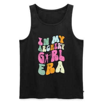 Bogenschießen Bowhunter Shooting Girls Pfeiljagd - Männer Premium Bio Tank Top - Schwarz - Vorne - Michal (187cm)