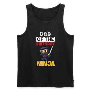 Ninja Dad Birthday Matching Family Ninja Warrior - Männer Premium Bio Tank Top - Schwarz - Vorne - AI Model Male 178 light (178cm)