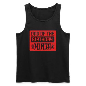 Ninja Dad Birthday Matching Family Ninja Warrior - Männer Premium Bio Tank Top - Schwarz - Vorne - AI Model Male 178 light (178cm)