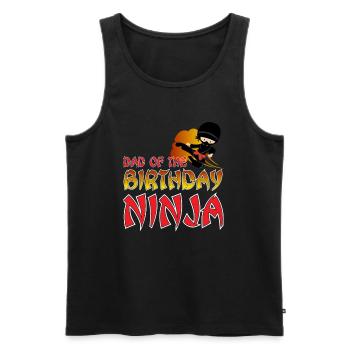 Ninja Dad Birthday Matching Family Ninja Warrior - Männer Premium Bio Tank Top - Schwarz - Vorne - AI Model Male 178 light (178cm)