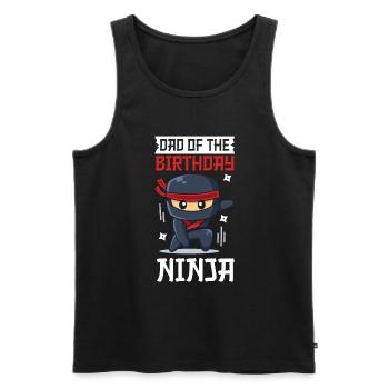Ninja Dad Birthday Matching Family Ninja Warrior - Männer Premium Bio Tank Top - Schwarz - Vorne - AI Model Male 178 light (178cm)