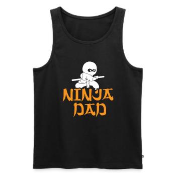Ninja Dad Birthday Matching Family Ninja Warrior - Männer Premium Bio Tank Top - Schwarz - Vorne - AI Model Male 178 light (178cm)