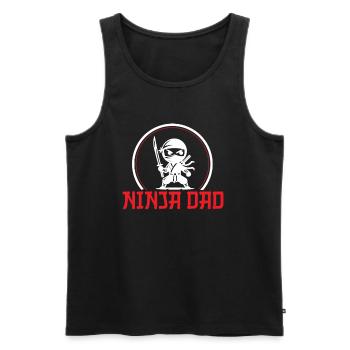 Ninja Dad Birthday Matching Family Ninja Warrior - Männer Premium Bio Tank Top - Schwarz - Vorne - AI Model Male 178 light (178cm)