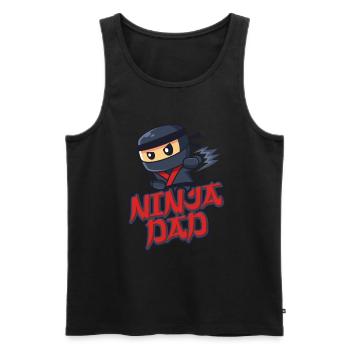 Ninja Dad Birthday Matching Family Ninja Warrior - Männer Premium Bio Tank Top - Schwarz - Vorne - AI Model Male 178 light (178cm)
