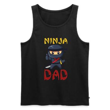 Ninja Dad Birthday Matching Family Ninja Warrior - Männer Premium Bio Tank Top - Schwarz - Vorne - AI Model Male 178 light (178cm)