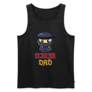 Ninja Dad Birthday Matching Family Ninja Warrior - Männer Premium Bio Tank Top - Schwarz - Vorne - AI Model Male 178 light (178cm)