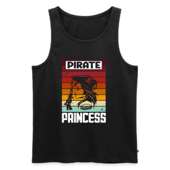Pirate Princess Pirate Skull Cross Bones - Men's Premium Organic Tank Top - black - Front - AI Model Male 178 light (178cm)