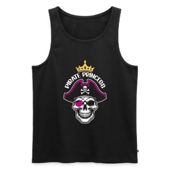 Pirate Princess Pirate Skull Cross Bones - Men's Premium Organic Tank Top - black - Front - AI Model Male 178 light (178cm)