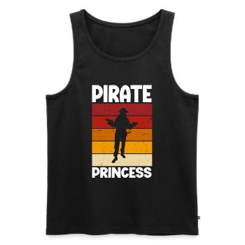 Pirate Princess Pirate Skull Cross Bones - Men's Premium Organic Tank Top - black - Front - AI Model Male 178 light (178cm)