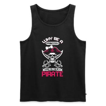 Pirate Princess Pirate Skull Cross Bones - Men's Premium Organic Tank Top - black - Front - AI Model Male 178 light (178cm)