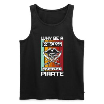 Pirate Princess Pirate Skull Cross Bones - Men's Premium Organic Tank Top - black - Front - AI Model Male 178 light (178cm)