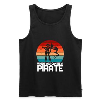 Pirate Princess Pirate Skull Cross Bones - Men's Premium Organic Tank Top - black - Front - AI Model Male 178 light (178cm)