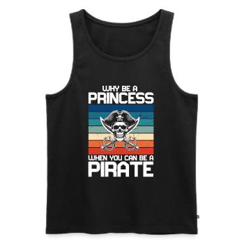 Pirate Princess Pirate Skull Cross Bones - Men's Premium Organic Tank Top - black - Front - AI Model Male 178 light (178cm)