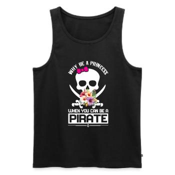 Pirate Princess Pirate Skull Cross Bones - Men's Premium Organic Tank Top - black - Front - AI Model Male 178 light (178cm)
