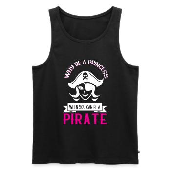 Pirate Princess Pirate Skull Cross Bones - Men's Premium Organic Tank Top - black - Front - AI Model Male 178 light (178cm)