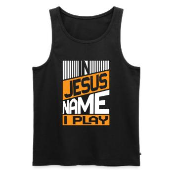 Klavier Christliche Musik Jesus Pianist Gott - Männer Premium Bio Tank Top - Schwarz - Vorne - Michal (187cm)