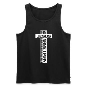 Klavier Christliche Musik Jesus Pianist Gott - Männer Premium Bio Tank Top - Schwarz - Vorne - Michal (187cm)