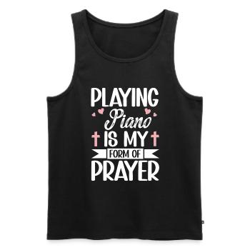 Klavier Christliche Musik Jesus Pianist Gott - Männer Premium Bio Tank Top - Schwarz - Vorne - Michal (187cm)